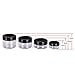 Hicarer 20 Pieces Cosmetic Containers Travel Pot Jar Set with Lid for Creams Sample Make-up Storage, 5, 10, 15 and 20 Gram (Black Lid and Clear Body)