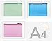 12 Pcs A4 Waterproof Zipper File Bags Mesh Document Bag Storage Pouch for Office Document, Magazine, Toys, Cosmetics,Travel Accessories Organizer