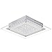 Auffel Flush Mount Ceiling Light 11IN Hallway Light Fixtures Ceiling Square Crystal Ceiling Light Fixture Dimmable Light Fixtures for Kitchen, Bathroom, Bedroom, Hallway Ceiling Lights