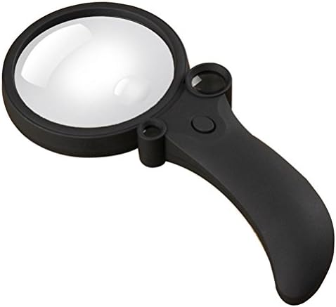 3 LED Light Handheld Magnifier Strong 2.5x 25x 55x Glasses Reading Magnifying Glass Lens Jewelry Loupe ?Beauty, Field Trips, Home Philatelic, Jewelry, Printing and More