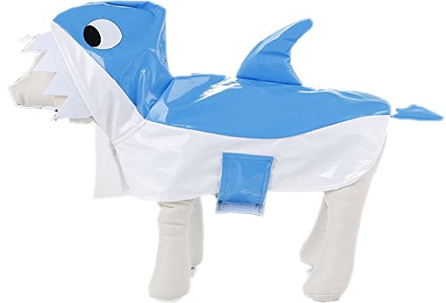 PET SHOW Pet Dog Cat Costume Emulational Shark Adjustable Waterproof Outfit for Halloween in Costume Ball Pack of 1