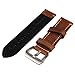 szzijia 24mm Width Brown Genuine Leather Wristwatch Band Men Watch Strap Watchband