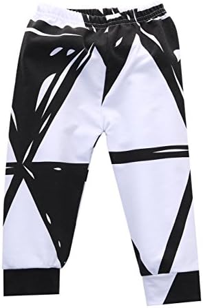Toddler Baby Boys Girls Cartoon Print Elastic Long Harem Pants (1-2Y, Triangle)