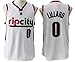 Men's Adult #0 Damian Lillard Jersey White