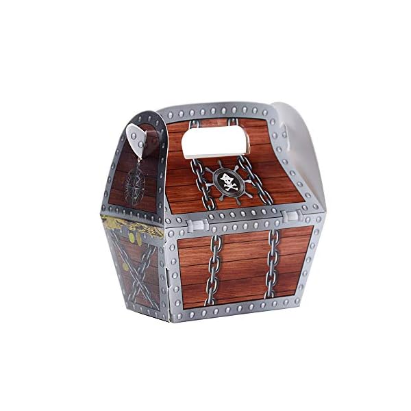 MEJOSER 30 Stück (8x4x10.5cm) Piraten Schatztruhe Schatzkiste Kindergeburtstag Pirat Schatzkiste Piraten Gastgeschenk für Piraten Party Mitgebsel Give-Aways – Bild 5