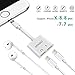 DPKIKO Compatible Headphone Adapter & Splitter Replacement for iPh 7, 7Plus, 8, 8Plus, X, 8 Pin Earphone Jack AUX Audio & Charge & Call Adapter Connector Charger Cable (White)