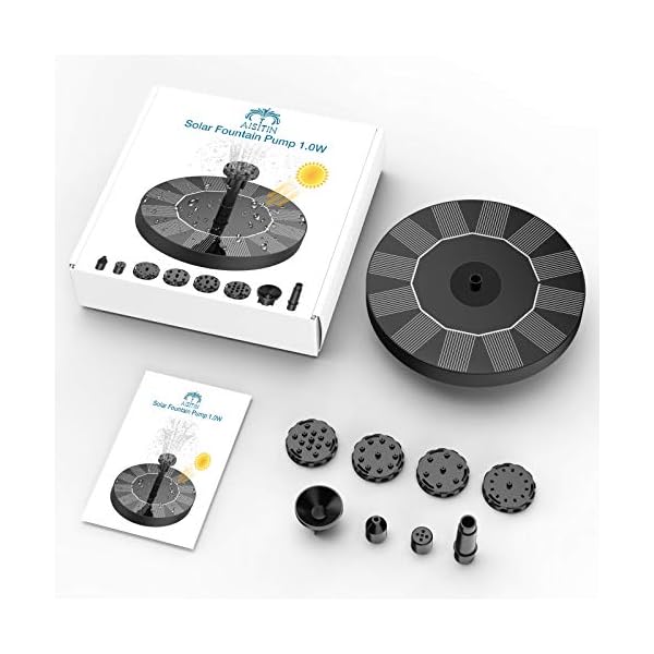 AISITIN-Solar-Fountain-Pump-Solar-Powered-Water-Fountain-with-6-Nozzles-Floating-Solar-Pond-Pump-for-Bird-Bath-Garden-Pond-Pool-and-Fish-Tank AISITIN Solar Fountain Pump, Solar Powered Water Fountain with 6 Nozzles, Floating Solar Pond Pump for Bird Bath, Garden…