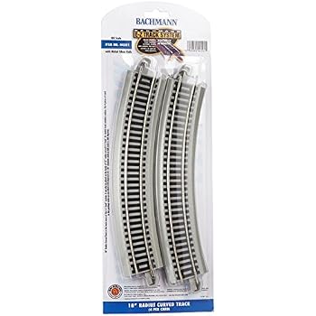 4 Pieces HO Bachmann 44503 NS EZ Track Curved 22 Radius Gray Roadbed