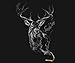 Buck Wear Men's Smoke-Deer T-Shirt, Black, Small