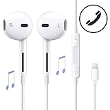 Earbuds,LeiMei Lightning With Microphone Earphones Stereo Headphones and Noise Isolating headset Made for iPhone 7/7 Plus iPhone8/8Plus iPhone X Earbuds-White