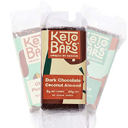 KETO BARS: The Original High Fat, Low Carb, Keto Snack Bars. Simple Ingredients, Gluten Free, Vegan. (Dark Chocolate Coconut Almond, 10 Count)