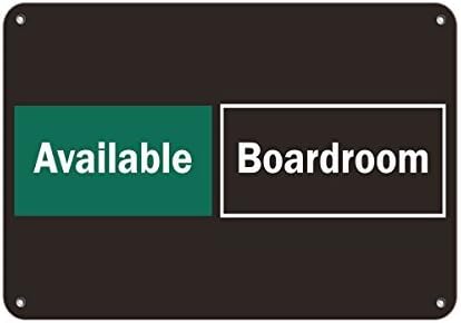 Personalized Metal Signs Available Boardroom meeting in session Aluminum METAL Sign 10 X 14 Inch