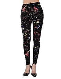 SATINIOR Leggings de neón con estampado suave de los años 80 con varios diseños para damaes y niñas