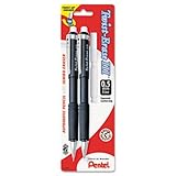 Pentel Twist-Erase III Automatic Pencil with 2 Eraser Refills, 0.5mm, Assorted Barrels, 2 Pack (QE515BP2-K6)
