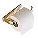 Leyden Polished Gold Toilet Paper Holder, Bathroom Toilet Roll Holder Brass Wall Mounted Tissue Holder