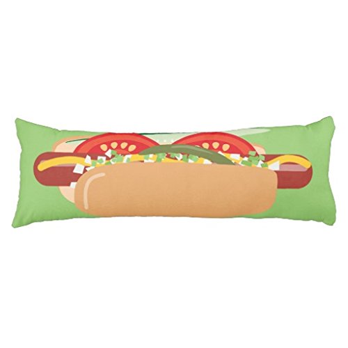 Ailovyo Hot Dog Silky Shiny Satin Body Pillow Case 20 Inchx54