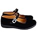 Women's Cotton Mary Jane Shoes Ballerina Ballet Flats Yoga Exercise Shoes (9)