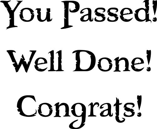 Woodware Clear Magic Minis Just Words-You Passed Well Done Congrats, 7 x 5 cm Approx