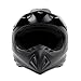Adult Motorcycle Off Road Helmet DOT - MX ATV Dirt Bike Motocross UTV - Flat Matte Black LARGE with Goggles