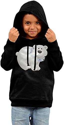 Hfuigew Big Kid Cute Polar Bear Travel Shirt Sweatshirt Tops Outfits Clothes Black 5-6 Toddler