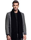 Men Cashmere Scarf Winter Scarves by FULLRON - Warm / Long Black Scarf for Men