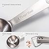 U-Taste 18/8 Stainless Steel Measuring Spoons Set of 6, (1/8 TSP, 1/4 TSP, 1/2 TSP, 1 TSP, 1/2 tbsp & 1 tbsp) for Dry…