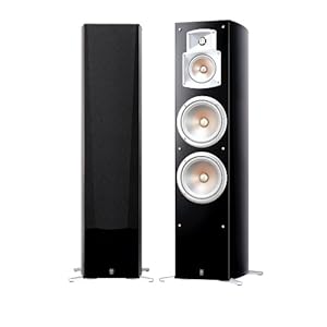 Yamaha NS rek luidsprekersysteem in paar, zwart Staande luidspreker zwart