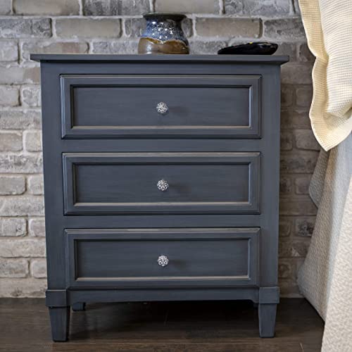 Decor Therapy Beckett 3Drawer Side Table, 24x12x28, Antique Navy