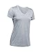 Under Armour Women's Twist Tech V-Neck, Steel/Metallic Silver, Medium