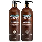 ARGAN MAGIC Shine Boosting Shampoo - Gently Cleanses and Restores Hair to Calm Frizz and Boost Shine | Made in USA, Paraben Free, Cruelty Free (32 Ounce / 2 Pack)