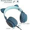 Usoun-Kids-Bluetooth-Headphones-Cat-Ear-LED-Light-Child-Wireless-Headphones-with-Microphone-FM-RadioTF-Card-Foldable-Bluetooth-Stereo-Over-Ear-kids-Headsets-for-Boys-Girls-Adults-blue Usoun Kids Bluetooth Headphones, Cat Ear LED Light Child Wireless Headphones with Microphone, FM Radio/TF Card, Foldable…