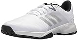 adidas Performance  Men's Barricade Court 3 Wide Tennis Shoe, White/Matte Silver/Scarlet, 10.5 M US