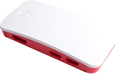 perfk Funda Oficial ABS A Prueba De Polvo De Color Rojo Y Blanco para Raspberry Pi Zero W