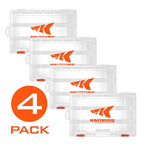 KastKing Tackle Box, 4 Packs Plastic Storage Box - Fishing Tackle Storage- 3700 Tackle Box / 3600 Tackle Box
