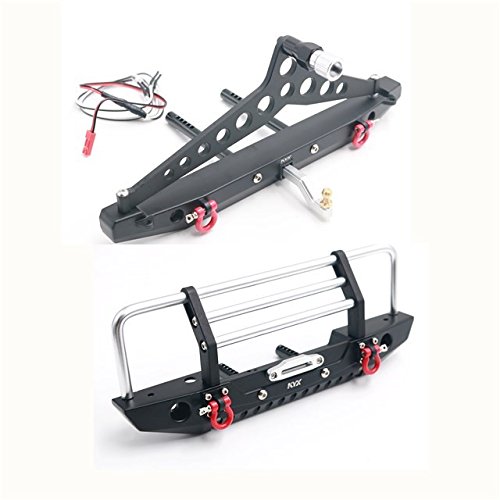 KYX Racing Alloy Front Rear Bumper Set for 1/10 RC Crawler SCX10 II TRX-4