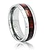 Crown Rings Titanium Wedding Bands Wood Ring, 8-mm