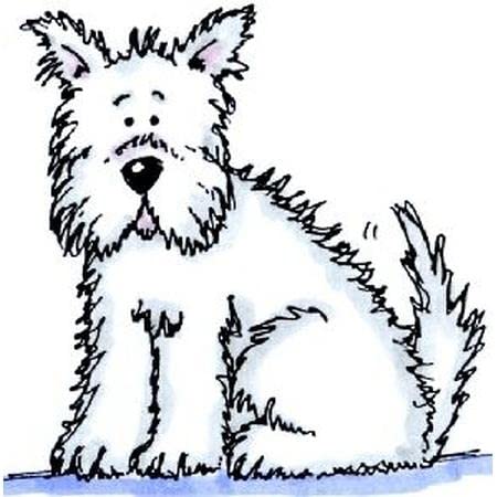 Art Stamps Lindsay Mason Westie Animal Stamp, Black