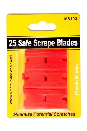 EZ X Razor Blade Scraper with 25 Double Edged Plastic Blades