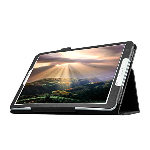 Galaxy Tab E 9.6 Case Case, OEAGO Samsung Galaxy Tab E 9.6 inch Case Cover Accessories - PU Leather Stand Folio Case Cover For Samsung Galaxy Tab E 9.6 Inch Tablet (2015 Released) - Black