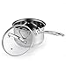 Cook N Home 2608 Lid 3-Quart Stainless Steel Saucepan, Silver
