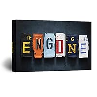 Canvas Wall Art License Plate Canvas Prints Home Artwork Decoration for Living Room,Bedroom - 12x18 inches