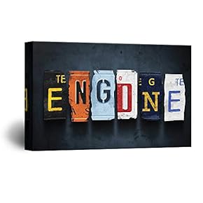Canvas Wall Art License Plate Canvas Prints Home Artwork Decoration for Living Room,Bedroom - 12x18 inches