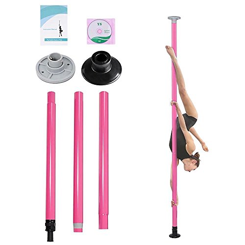 WALLER PAA Dance Pole Full Kit Portable Stripper Exercise Fitness Club Party Pink