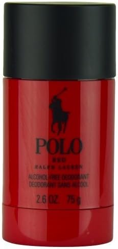 POLO RED by Ralph Lauren DEODORANT STICK ALCOHOL FREE 2.6 OZ for MEN ---(Package Of 6)