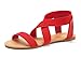 DREAM PAIRS ELATICA-6 Women Summer Fashion Design Open -Toe Elastic Ankle Strap Gladiator Flat Sandals