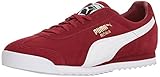 Puma Men's Roma Suede Sneaker, red Dahlia White