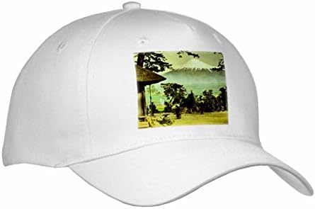 Scenes from the Past Magic Lantern Slides - A View of Everest from Suzukawa along the Tokaido Vintage - Caps - Adult Baseball Cap (cap_246685_1)