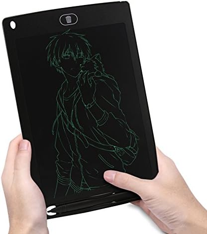 8.5 Inch LCD Writing Tablet Drawing Board Handwriting Pad Magnetic Fridge Message Whiteboard,Digital Electronic Notepad Graphic Graffiti Board for Kids Children (Black)
