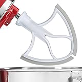Kitchenaid Flex Edge Beater for Tilt-Head Stand Mixers, Original kitchenaid mixer blades with scraper 4.5 and 5 Quart, Made in USA (Grey)