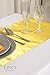 Ling's moment 12 x 108 inch Satin Yellow Table Runner, Pack of 1 Wedding Banquet Decorations, Bridal Shower, Christmas, Birthday, Graduation, Prom, Party Table Decor